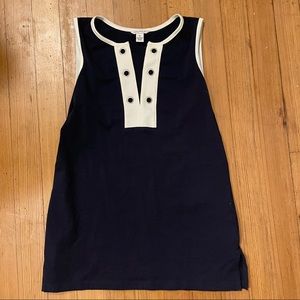 Nautica Sleeveless Navy Top with White Eyelets